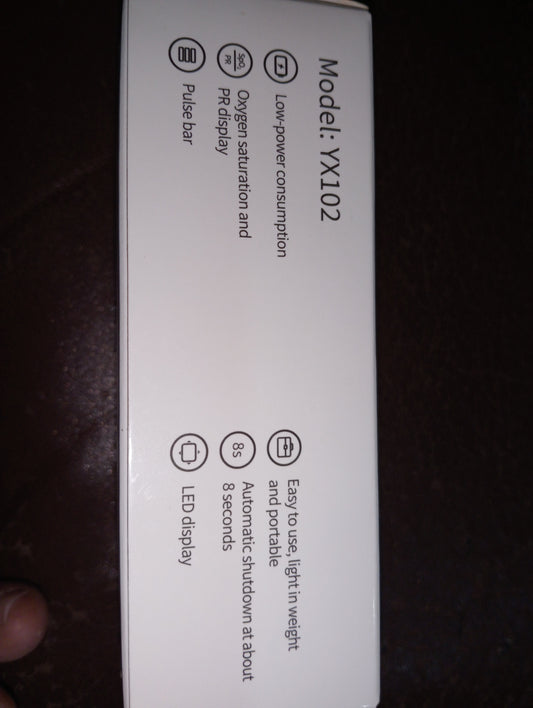 Original Yuwell YX102 Fingertip Pulse Oximeter Specs