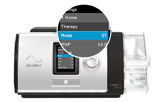 Quiet ResMed Lumis 150 BiPAP machine for home care in Karachi and Lahore