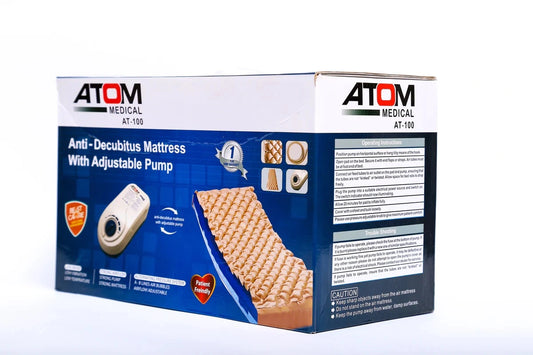 Atom Medical AT-100 anti-decubitus air mattress with adjustable pump for bedsore relief