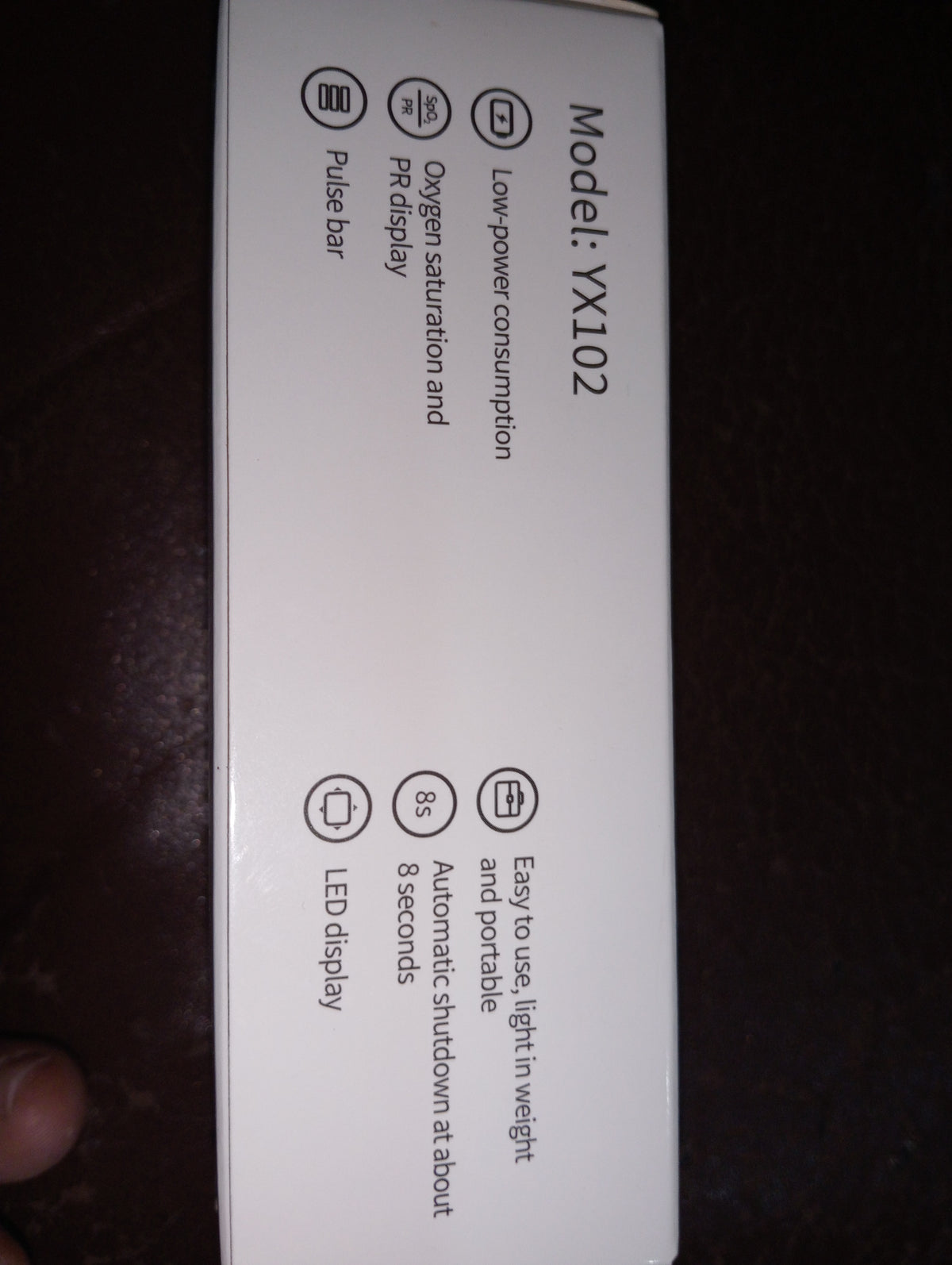 Original Yuwell YX102 Fingertip Pulse Oximeter Specs