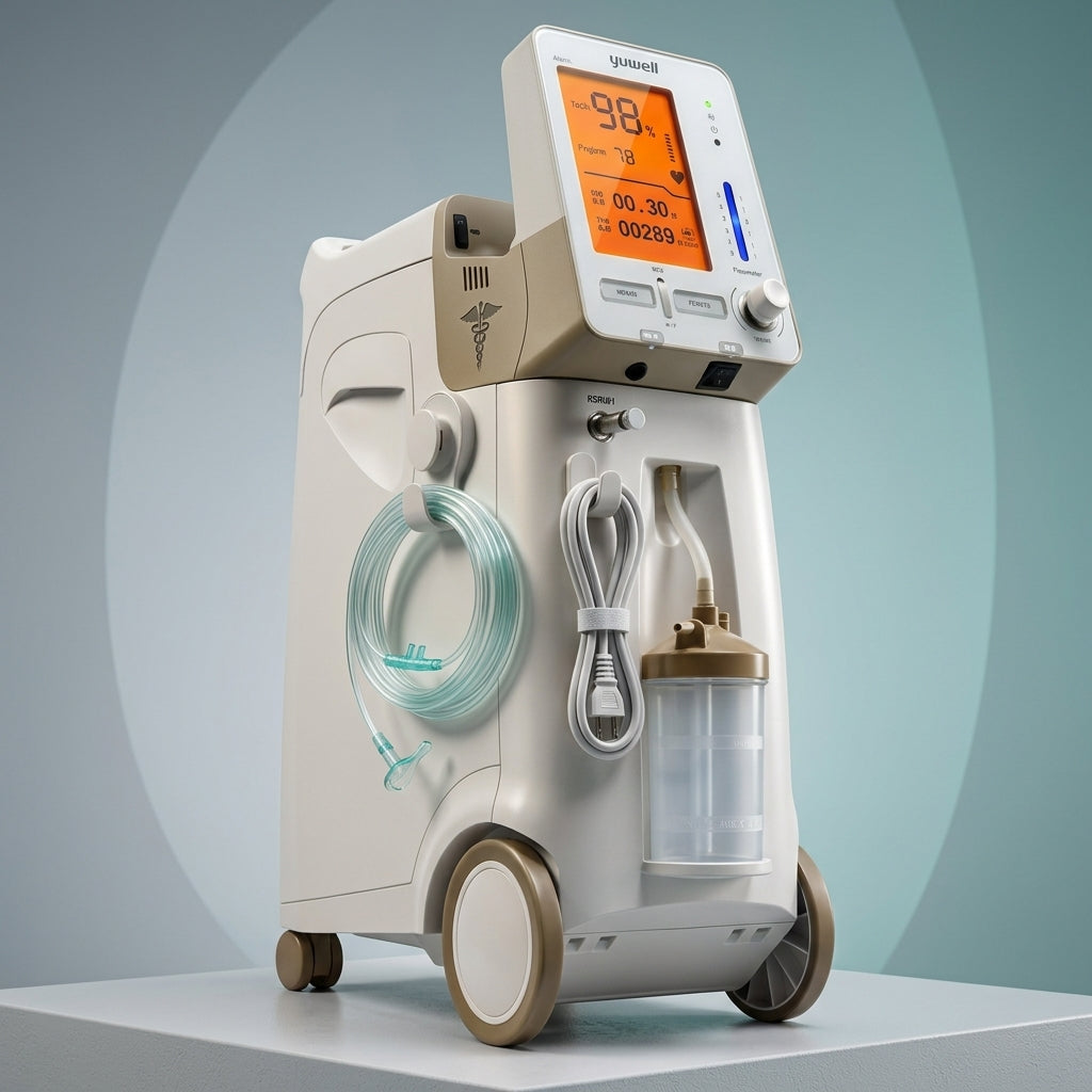 Yuwell 9F 5AW oxygen machine LCD screen at affordable rate in Karachi