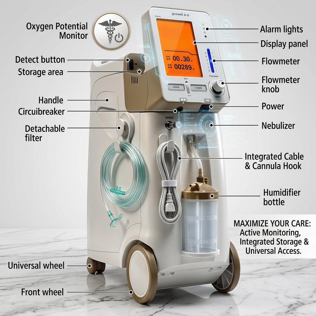 Compact Yuwell 5 litre medical oxygen concentrator in Karachi Hyderabad pakistan