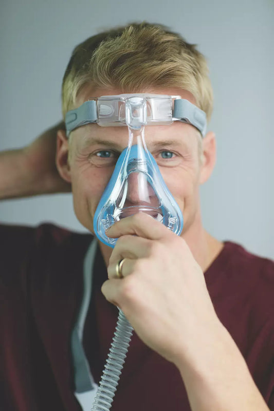 Lightweight minimal footprint frame of Philips Respironics Amara full face mask karachi pakistan