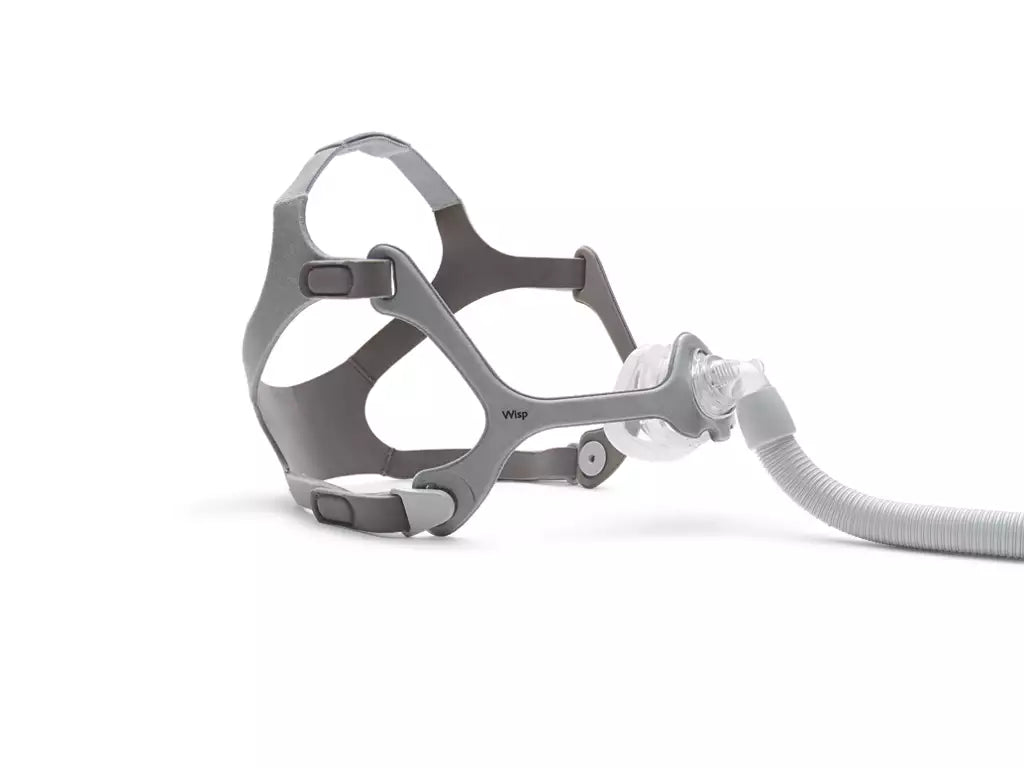 Philips Wisp nasal CPAP mask set with multi-size cushions available at Pulmo Markaz