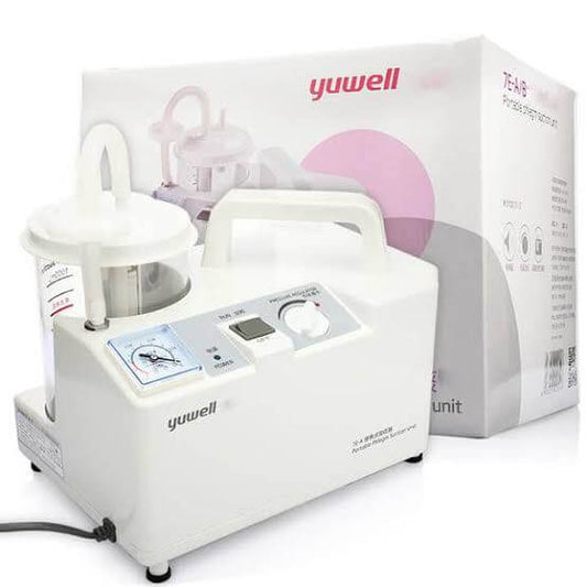 Yuwell Suction Machine 7EA portable phlegm suction pump for home medical care available at Pulmo Markaz